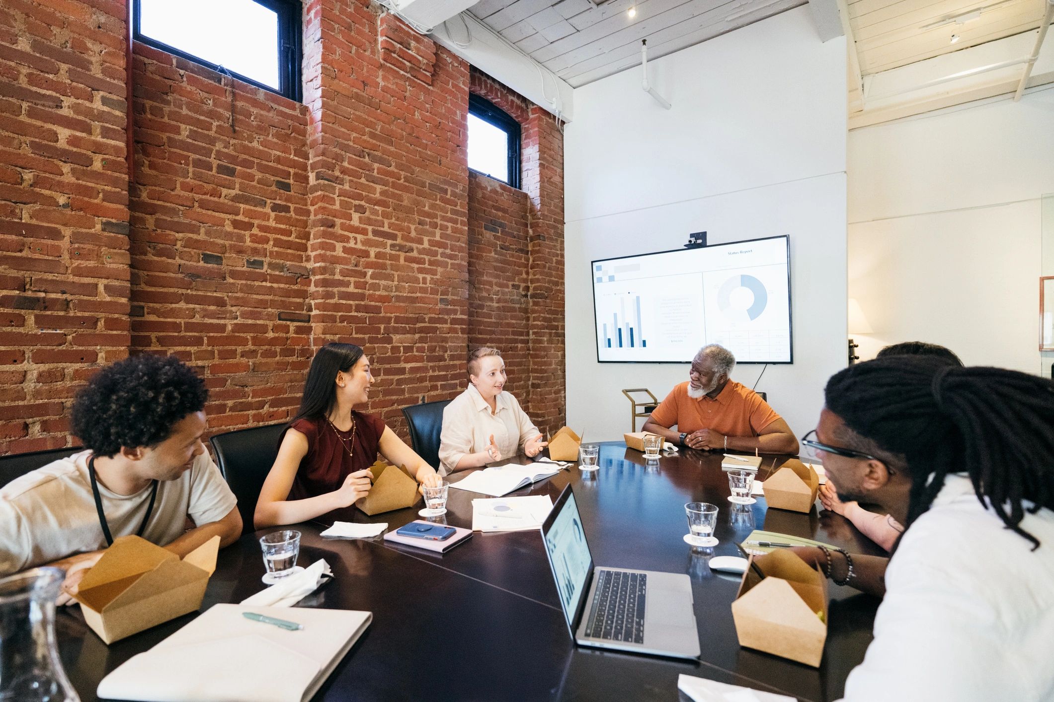Diverse business professionals in boardroom